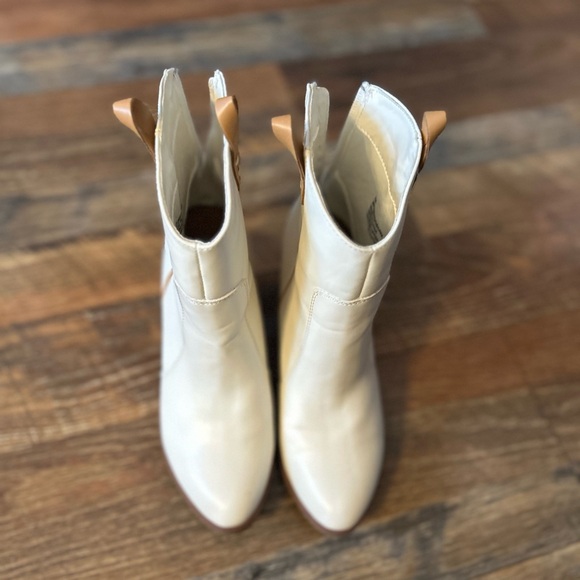 Altar'd State Shoes - Altar'd State Cream Boots with Tan Details